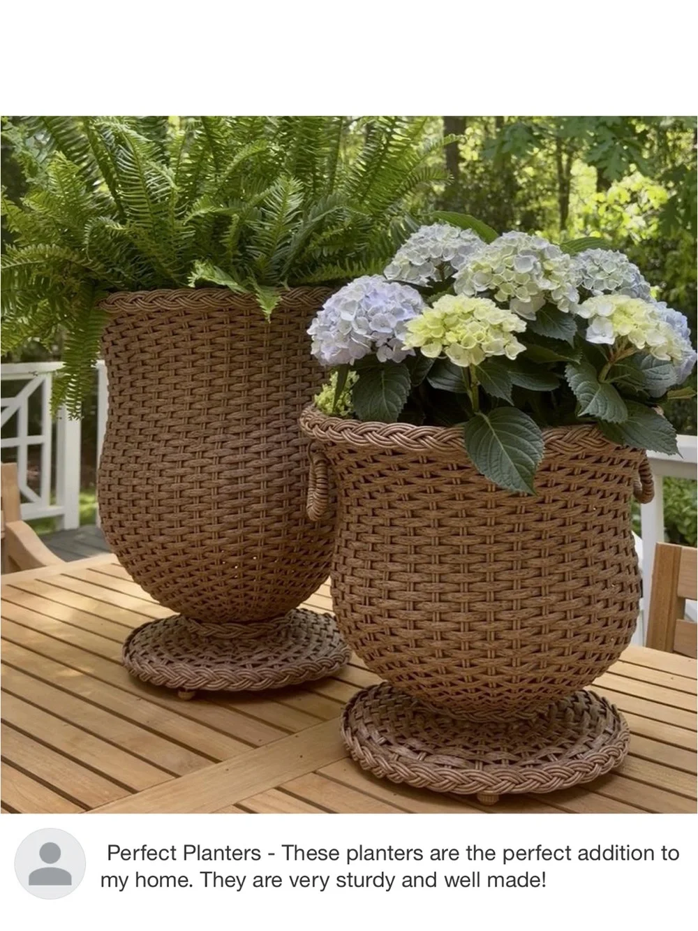 Studio McGee 14” x 16” Resin Wicker Outdoor Planter - Natural Brown